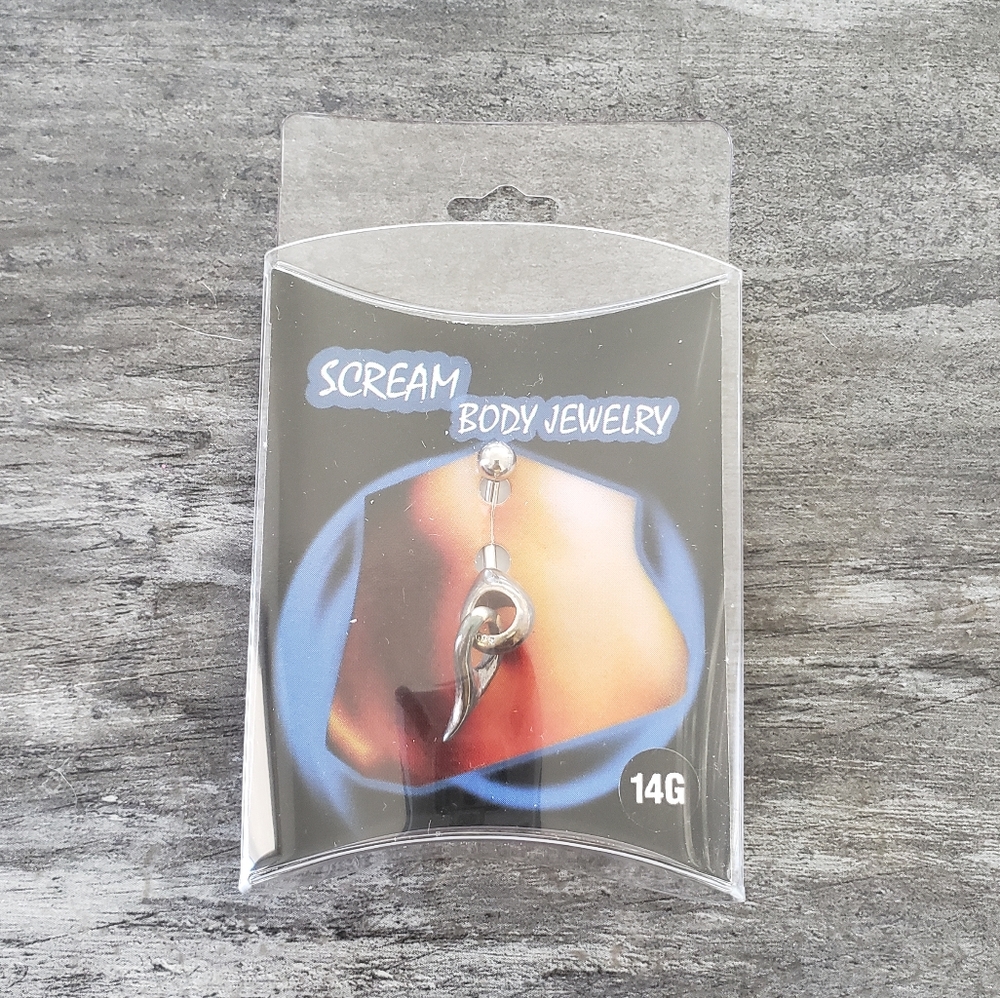 Gunmetal Claw Complimentary Navel Ring